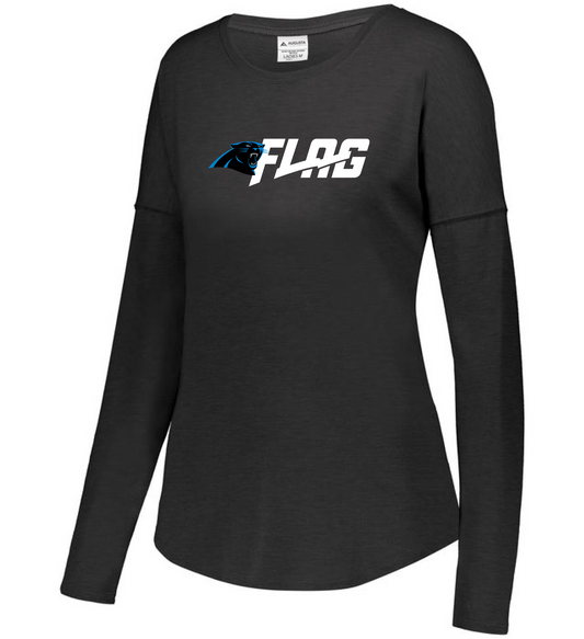 Long Sleeve Tri Blend - Ladies - Carolina Panthers