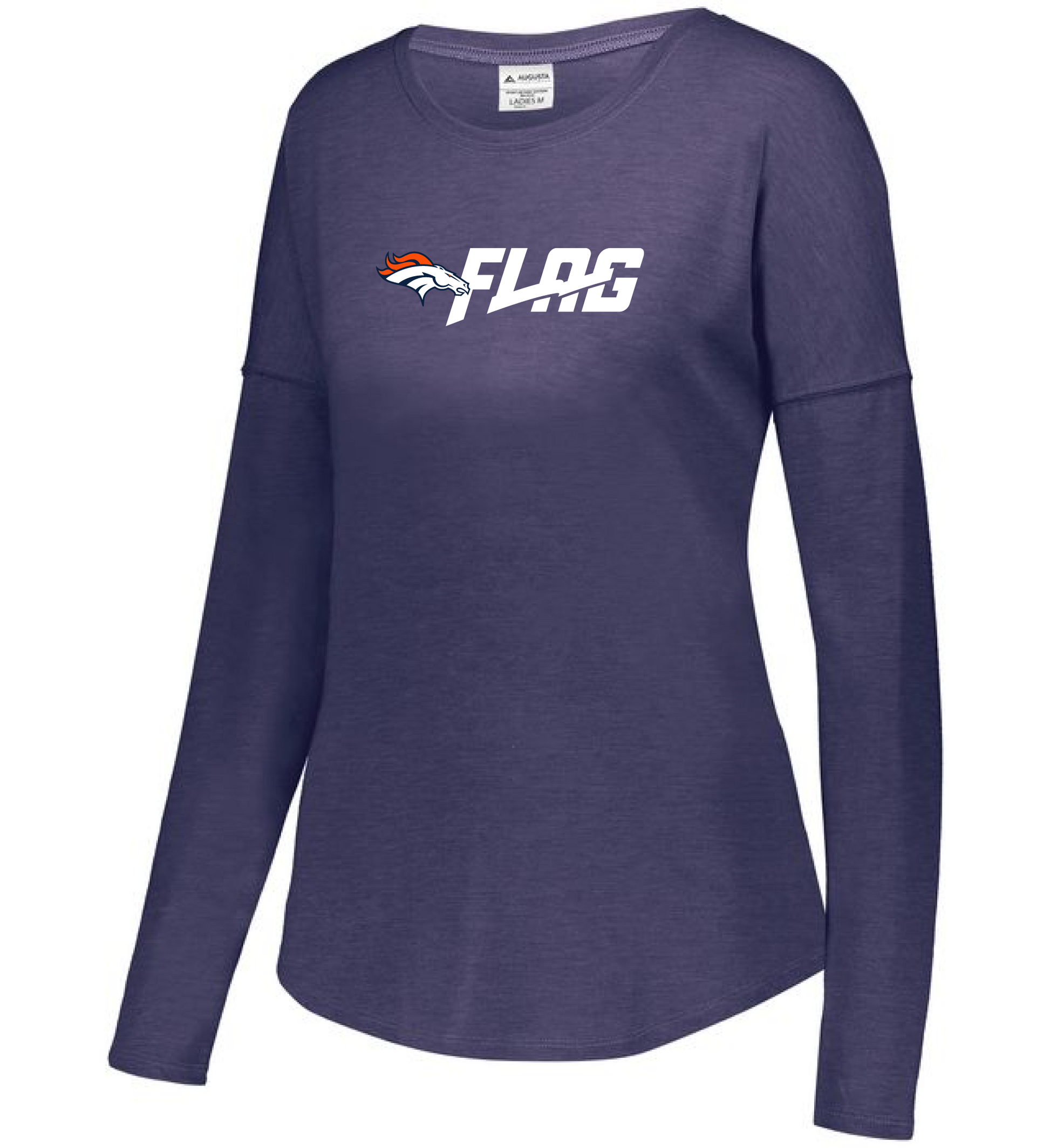 Long Sleeve Tri Blend Ladies Denver Broncos NFL FLAG Fan Shop