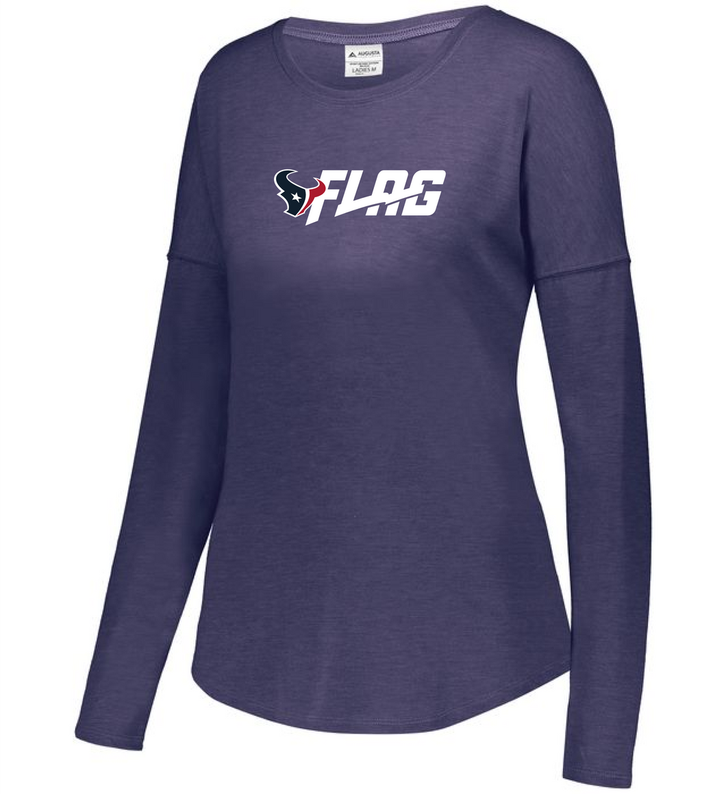 Long Sleeve Tri Blend - Ladies - Houston Texans