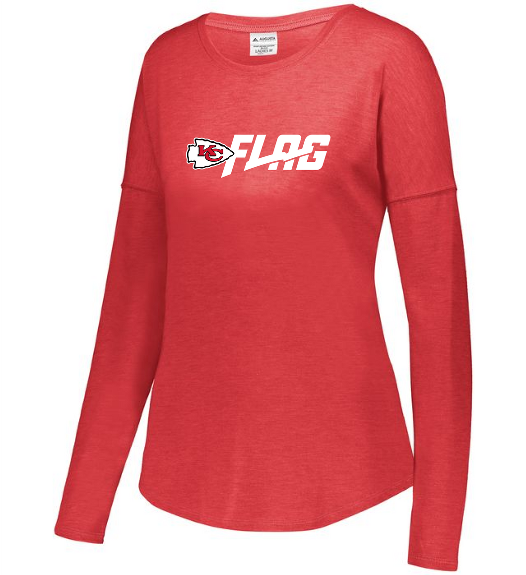 Long Sleeve Tri Blend - Ladies - Kansas City Chiefs