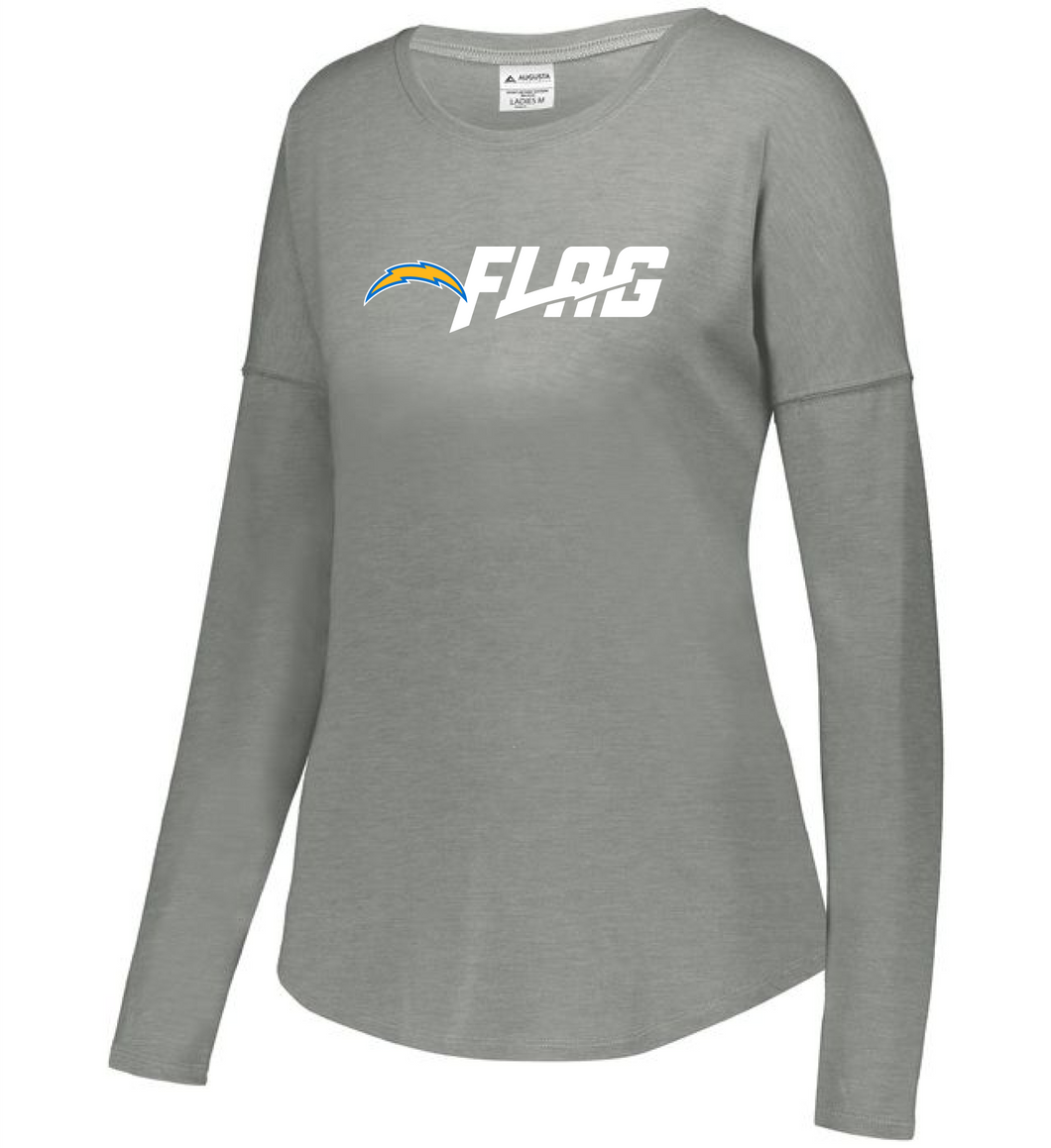 Long Sleeve Tri Blend - Ladies - Los Angeles Chargers