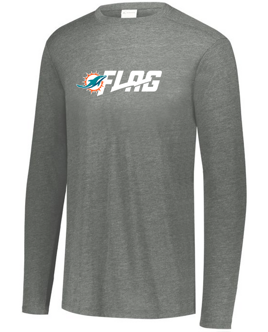 Long Sleeve Tri Blend - Youth - Miami Dolphins