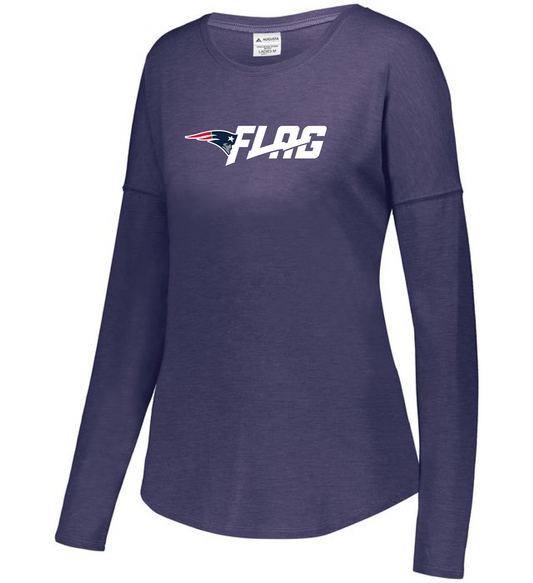 Long Sleeve Tri Blend - Ladies - New England Patriots