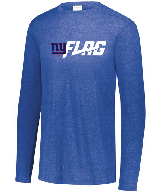 Long Sleeve Tri Blend - Adult - New York Giants