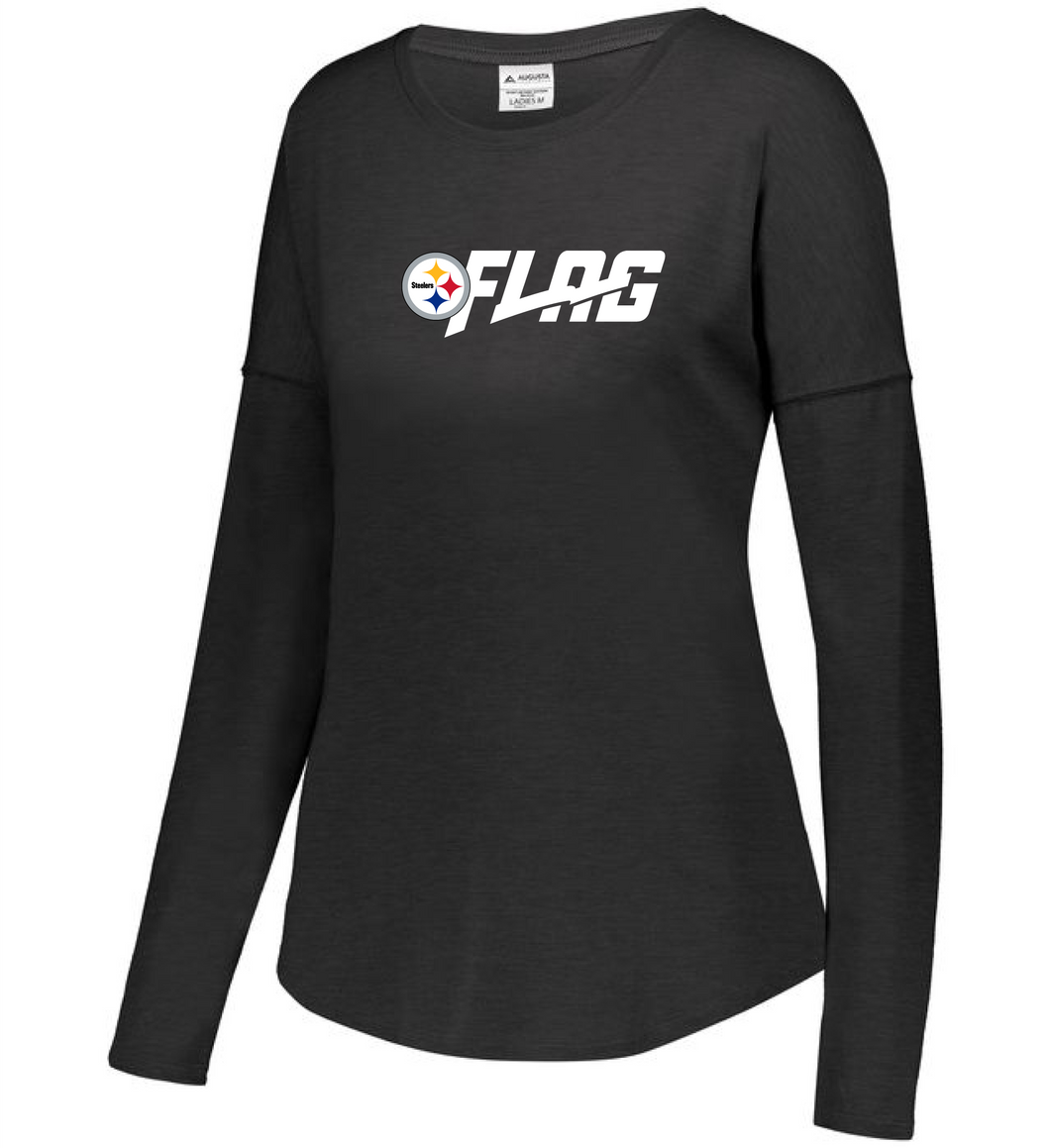 Long Sleeve Tri Blend - Ladies - Pittsburgh Steelers